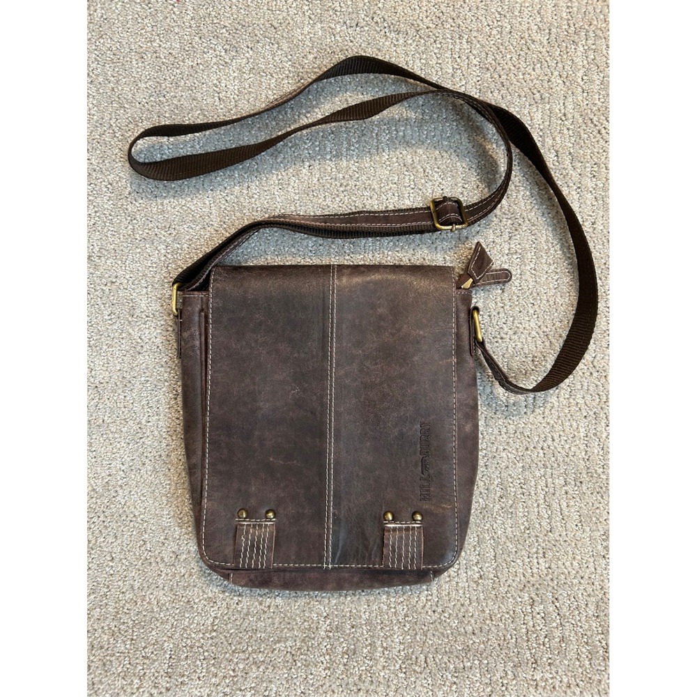 Hill Burry Leather Crossbody Messenger Bag Brown‎ Travel Shoulder Purse